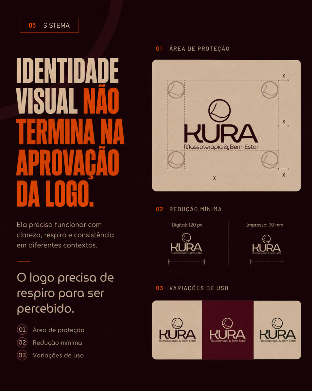 Composição editorial de identidade visual e grid de design
